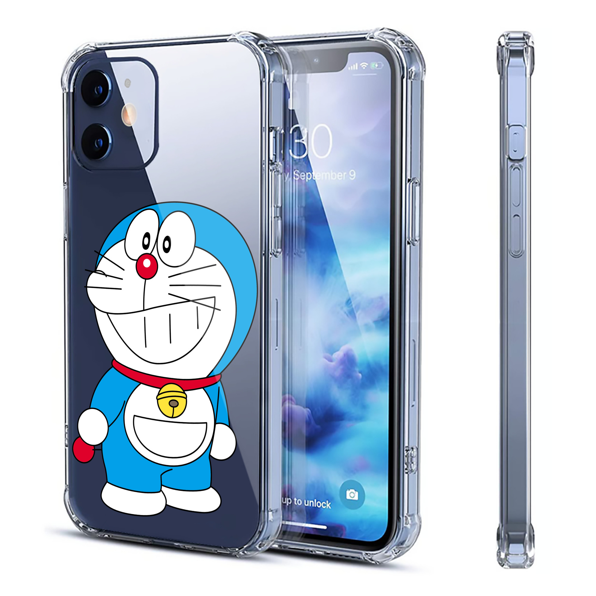（画像用） ドラえもん Doraemon 【iPhone 12シリーズ対応】透明スマホケース（クリアソフトケース）